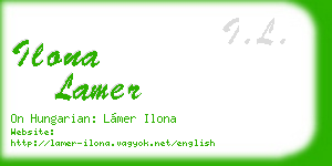 ilona lamer business card
